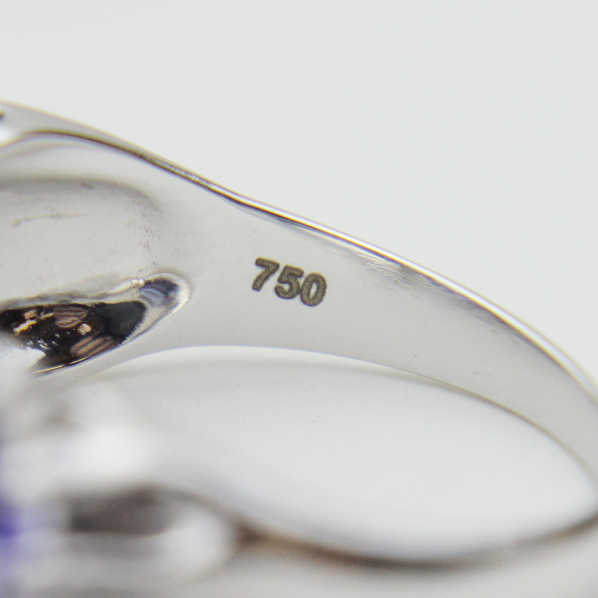 18kt White Gold, Tanzanite and Diamond Ring