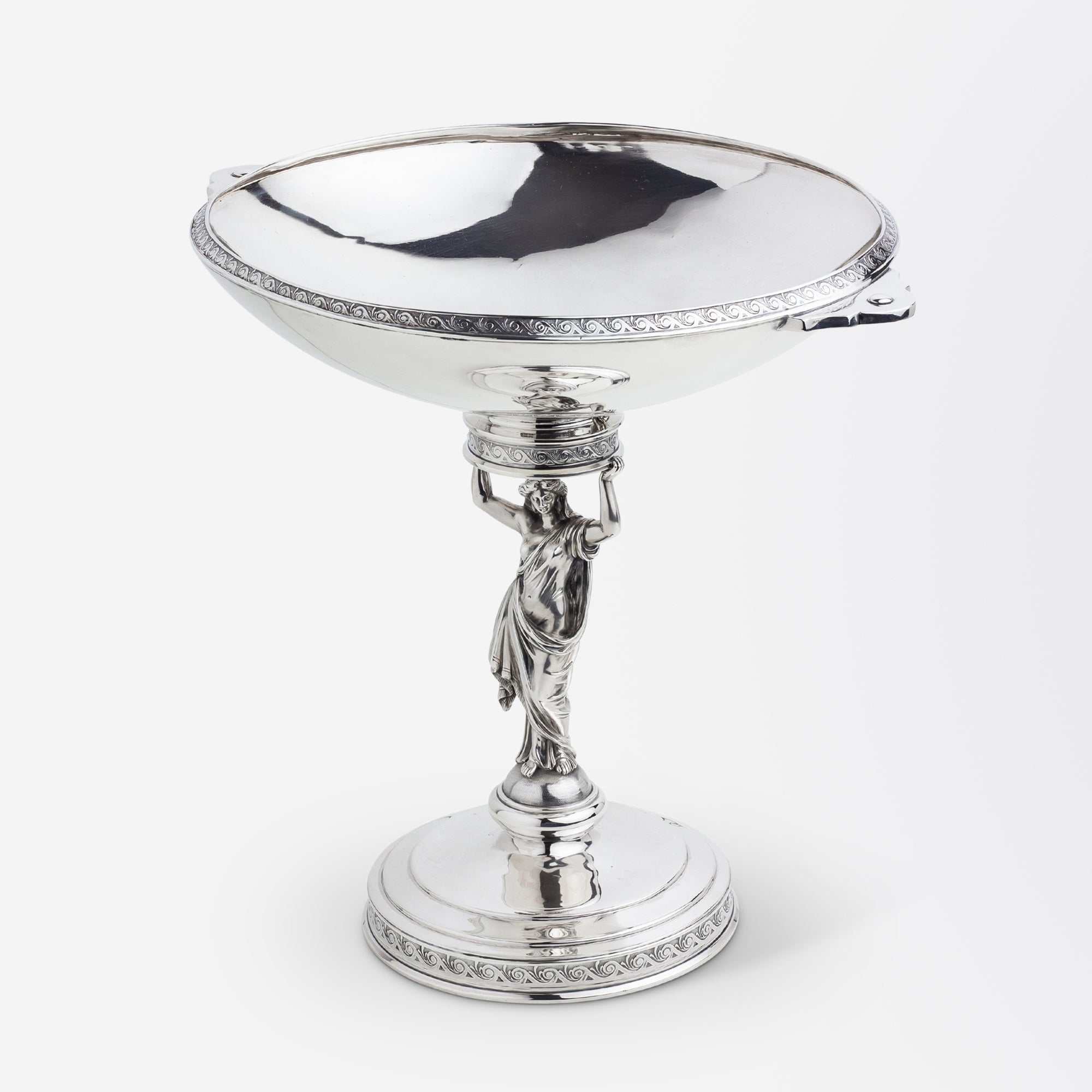 Sterling Tazza or Footed Comport Attributed to John R. Wendt Circa 1870