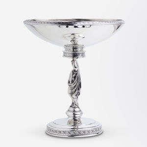 Sterling Tazza or Footed Comport Attributed to John R. Wendt Circa 1870