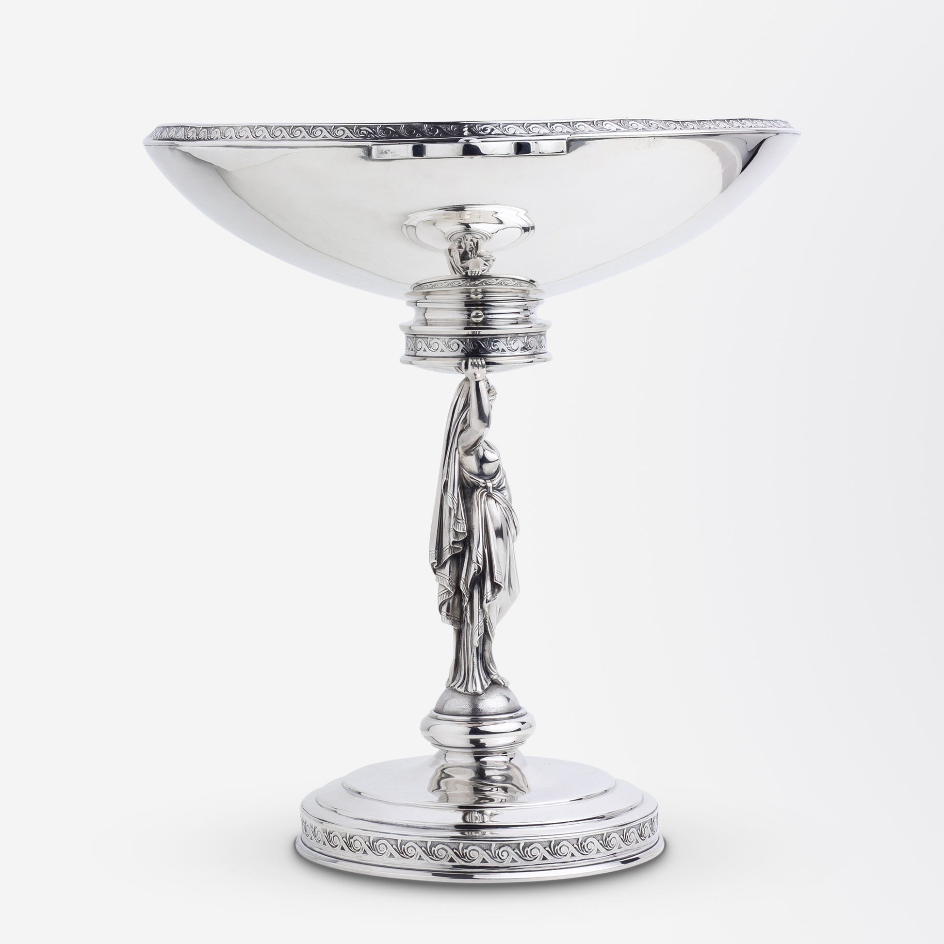 Sterling Tazza or Footed Comport Attributed to John R. Wendt Circa 1870