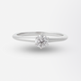 Platinum and Solitaire Diamond Ring by Tiffany and Company