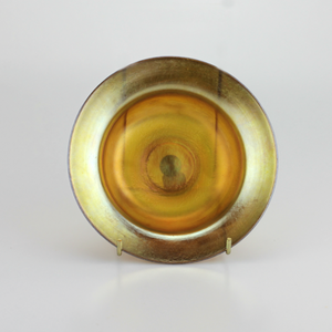 Rare Tiffany Favrile M 2739 Footed Bowl, Original Tags, Circa 1900's - The Antique GuildRare Tiffany Studios Favrile M 2739 Footed Bowl, Original Tags, Circa 1900's