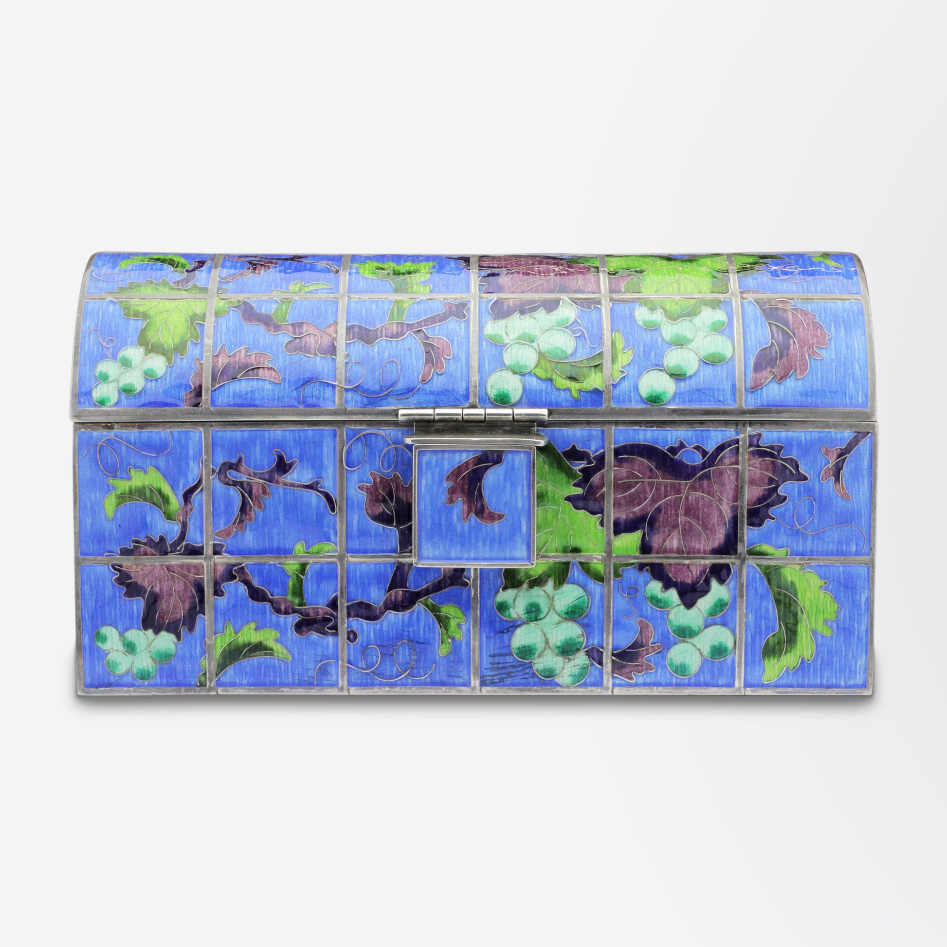 Coffre en argent pur coréen cloisonné