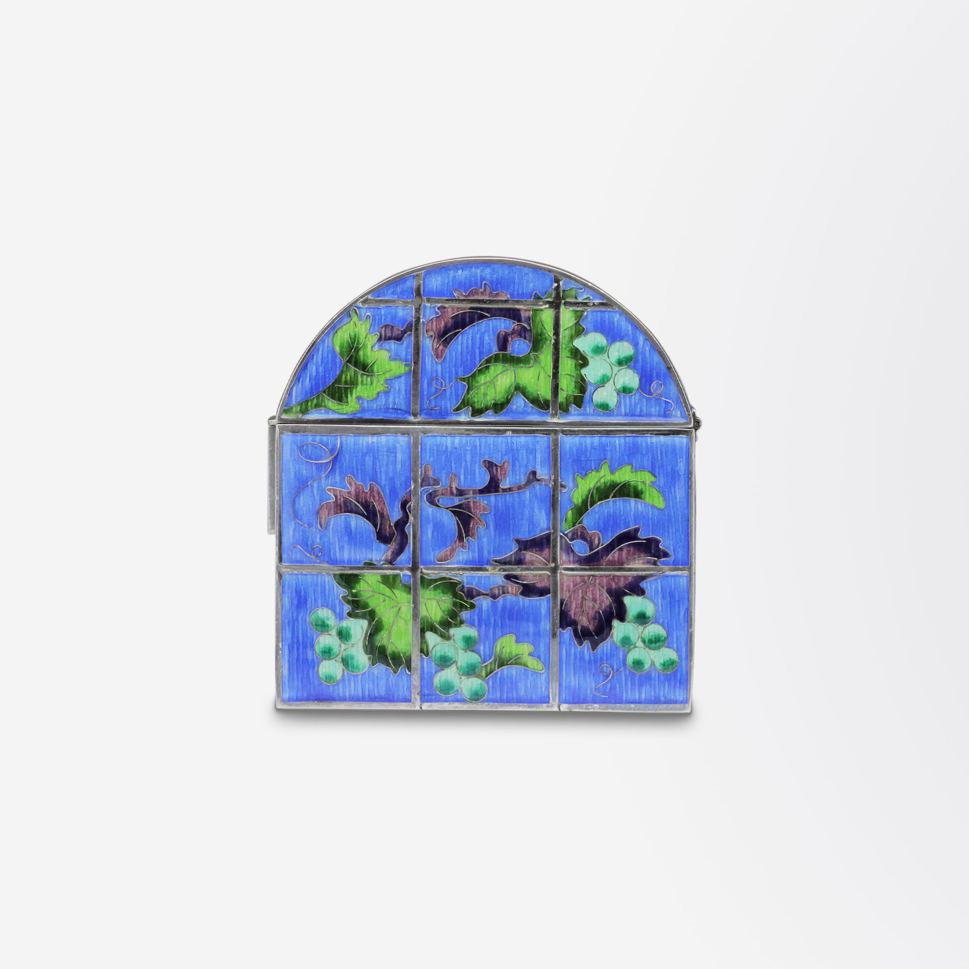 Coffre en argent pur coréen cloisonné