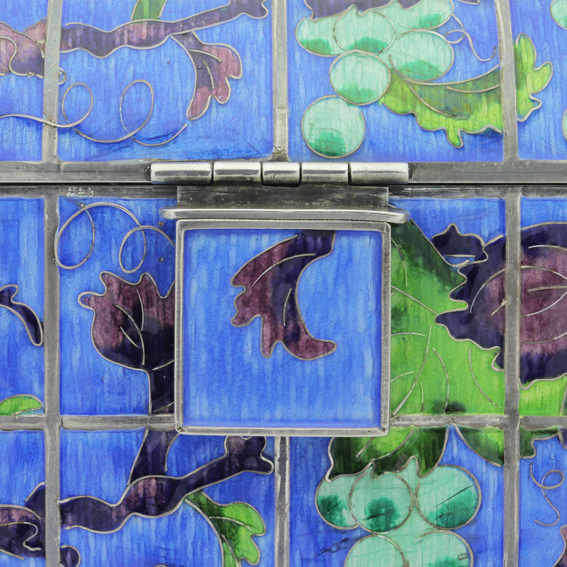 Coffre en argent pur coréen cloisonné