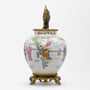 Chinese Tongzhi Porcelain Vase Decorated in Polychrome Enamels with Bronze Mounts