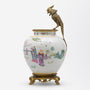 Chinese Tongzhi Porcelain Vase Decorated in Polychrome Enamels with Bronze Mounts
