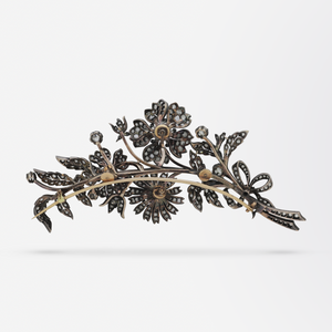 19th Century, 18kt Yellow Gold and Diamond ‘En Tremblant’ Brooch