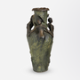 Art Nouveau Bronze Vase Depicting Dancing Maidens