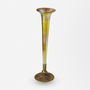 Tiffany Studios Glass and Bronze Trumpet Vase