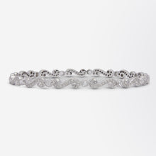 Load image into Gallery viewer, 18kt White Gold and Diamond Bangle