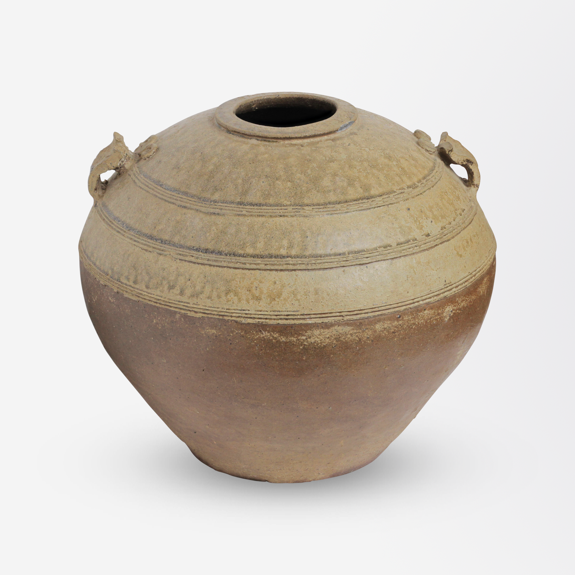 Vase en terre cuite de l'époque des Royaumes combattants en Chine