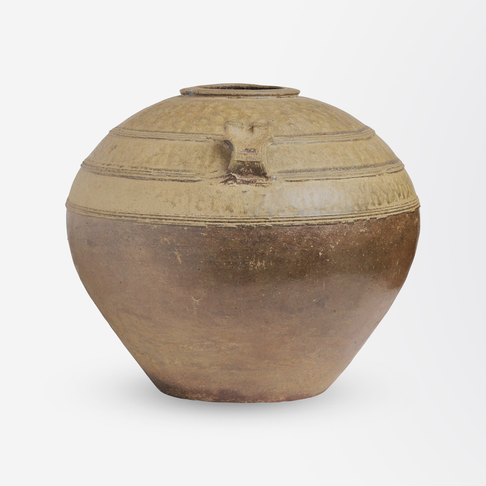 Vase en terre cuite de l'époque des Royaumes combattants en Chine