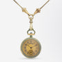 18kt Gold, Tiffany & Co Enamelled Pendant Watch on Chain