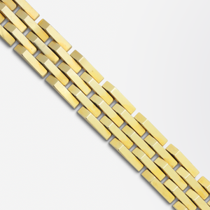 Retro 14kt Gold, Five Row Tank Bracelet