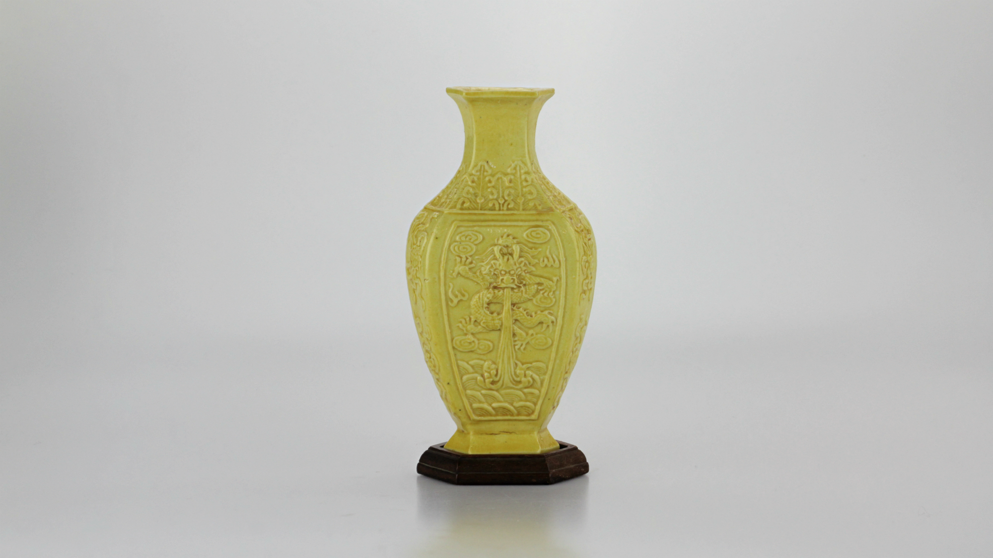 Chinese Republic Yellow Ceramic Vases - The Antique Guild