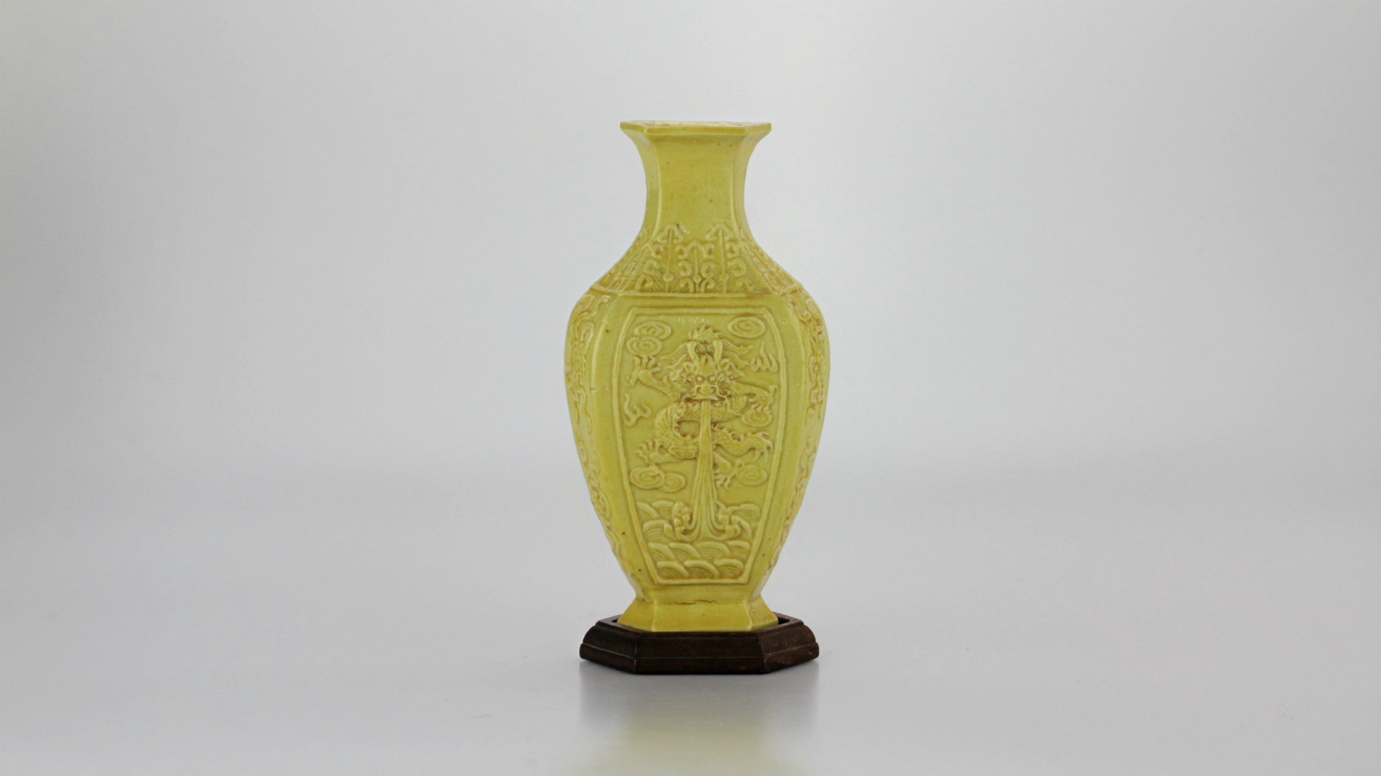 Chinese Republic Yellow Ceramic Vases - The Antique Guild